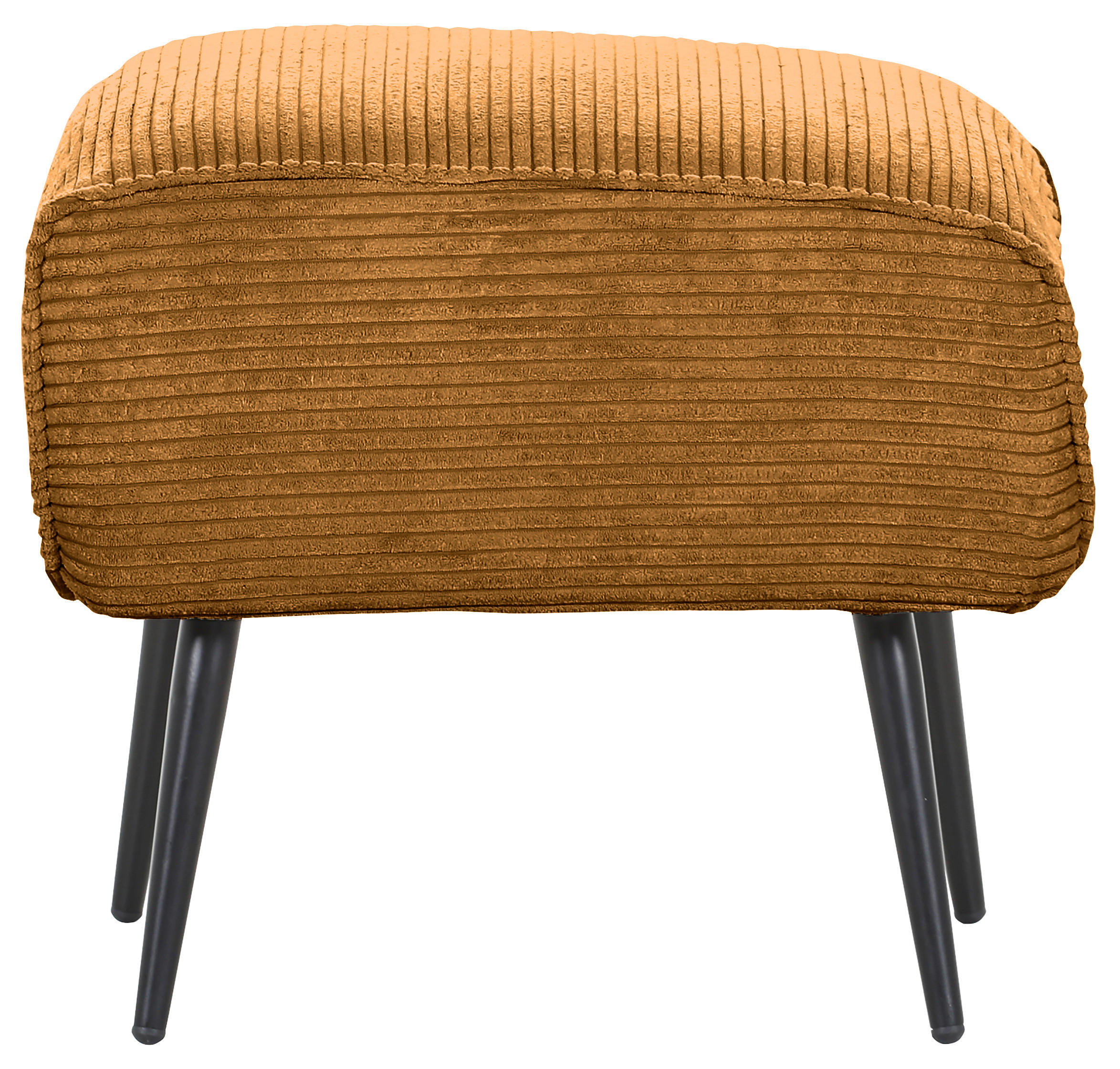 HOCKER in Textil Bernsteinfarben  - Bernsteinfarben/Schwarz, Design, Textil/Metall (60/49/53cm) - Landscape