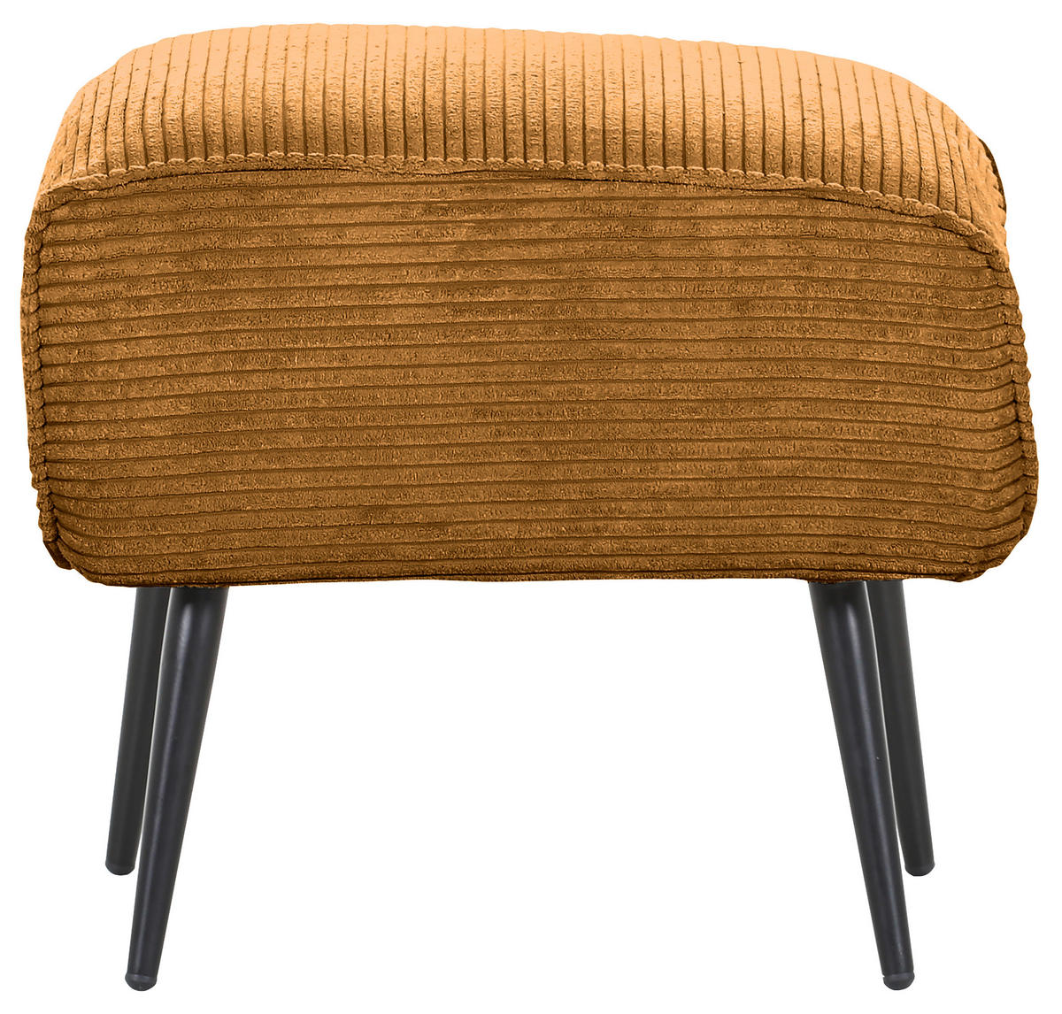 HOCKER in Textil Bernsteinfarben  - Bernsteinfarben/Schwarz, Design, Textil/Metall (60/49/53cm) - Landscape