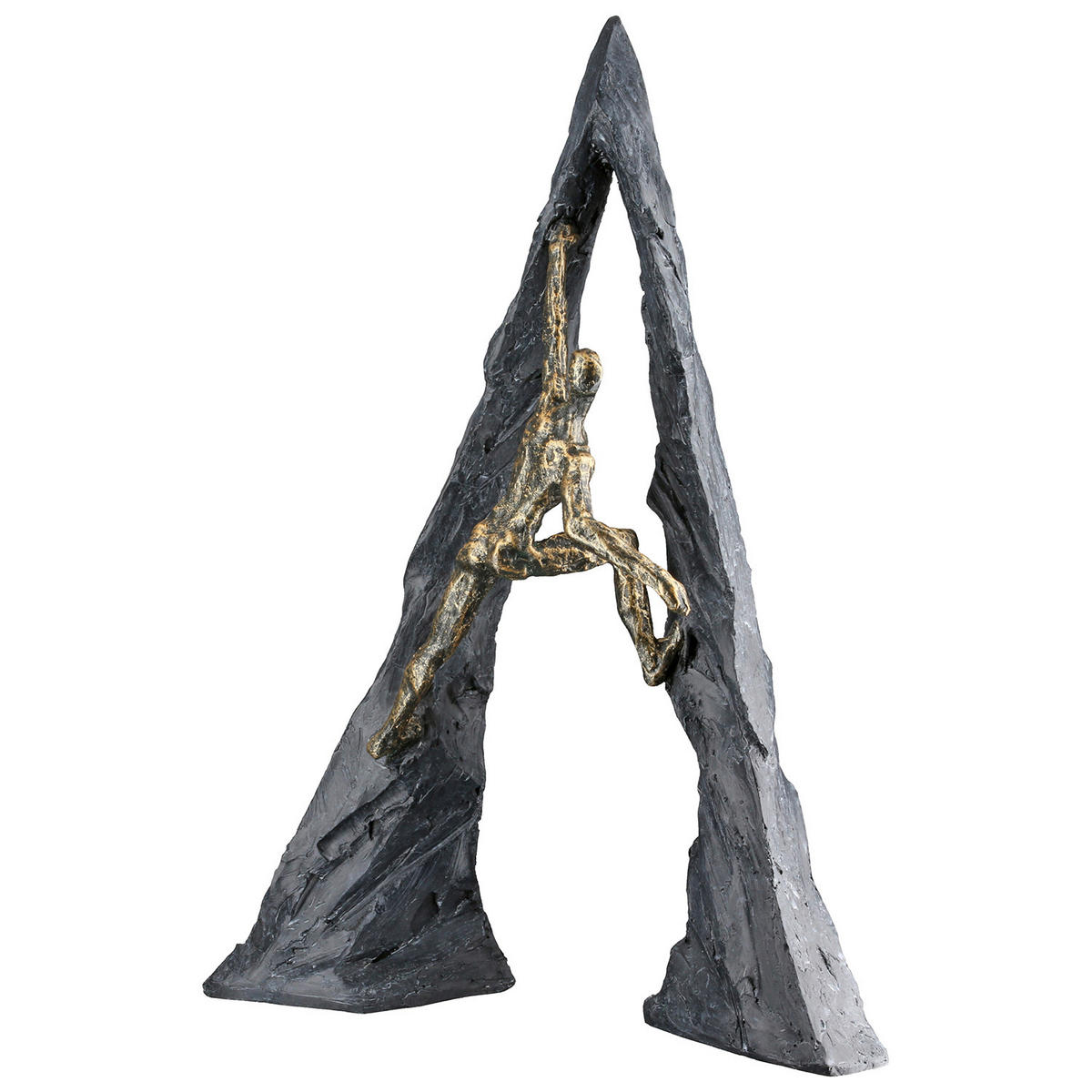 SKULPTUR - Bronzefarben/Grau, Basics, Kunststoff (26/36,5/10cm)