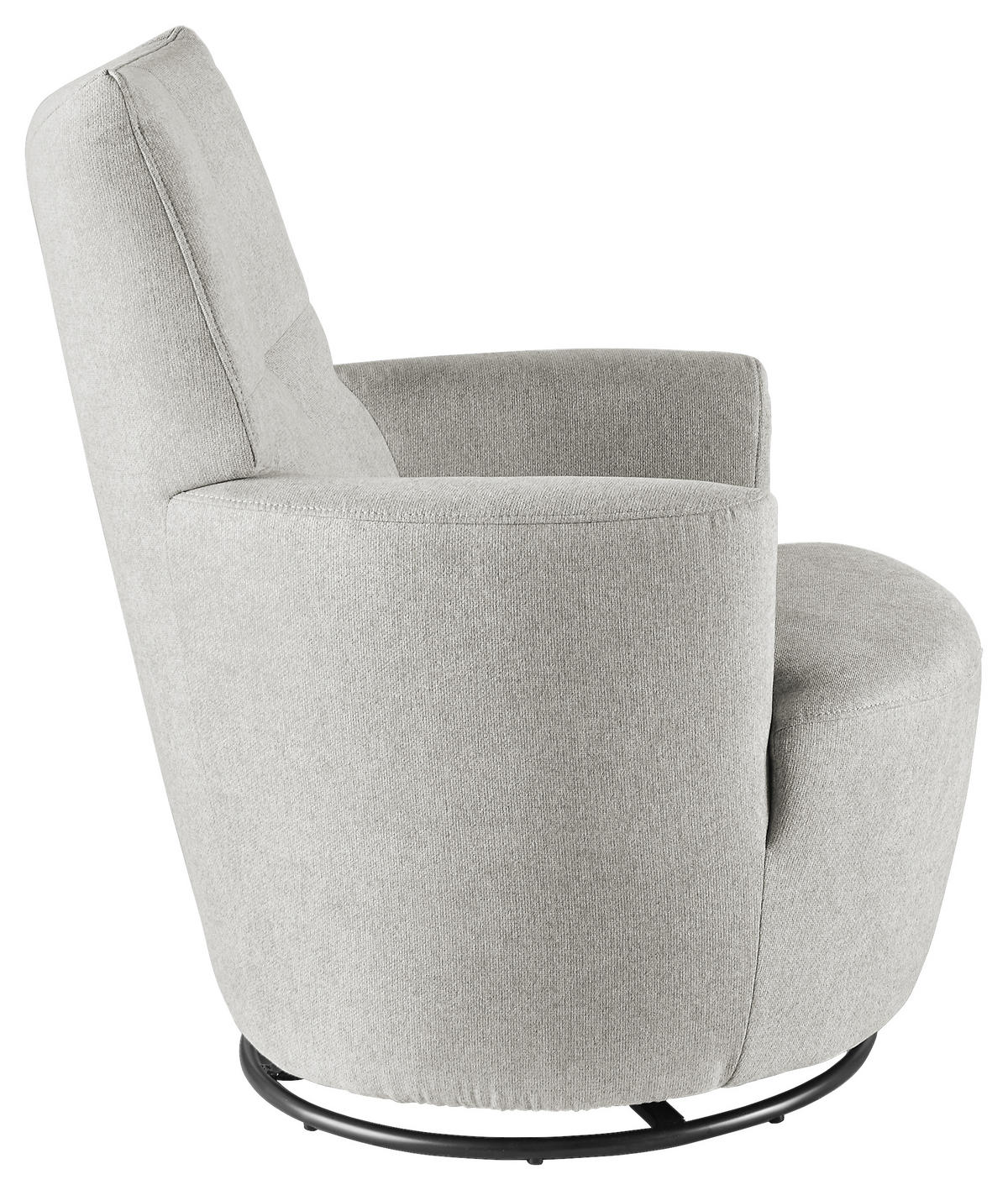 SESSEL Webstoff Hellgrau    - Hellgrau/Schwarz, Design, Textil/Metall (80/96/88cm) - SetOne by Musterring