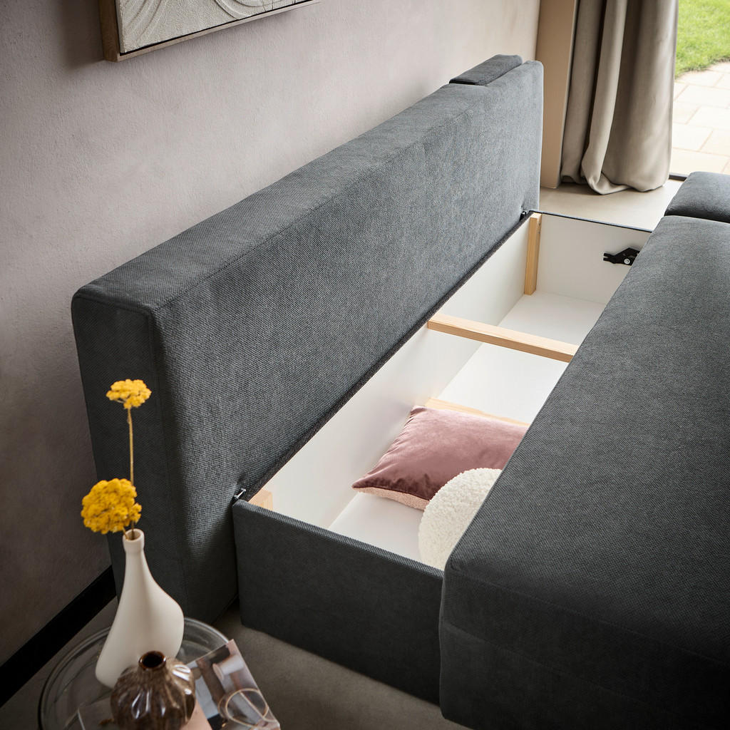 Thumbnail - Novel Schlafsofa Melody, Dunkelgrün, Textil, 2-Sitzer, Füllung: Schaumstoff, 205x77-93x99 cm, Stoffauswahl, Schlafen auf...