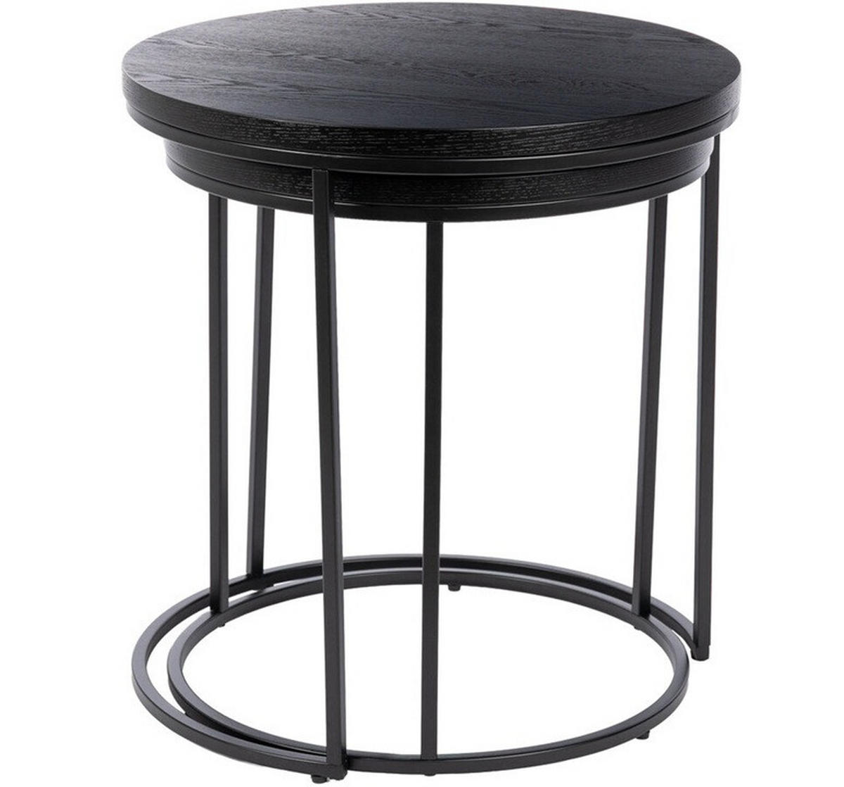 SIDOBORD SET i trä, metall 45/50/45/50/49/54 cm  - svart, Design, metall/trä (45/50/45/50/49/54cm) - Best Price