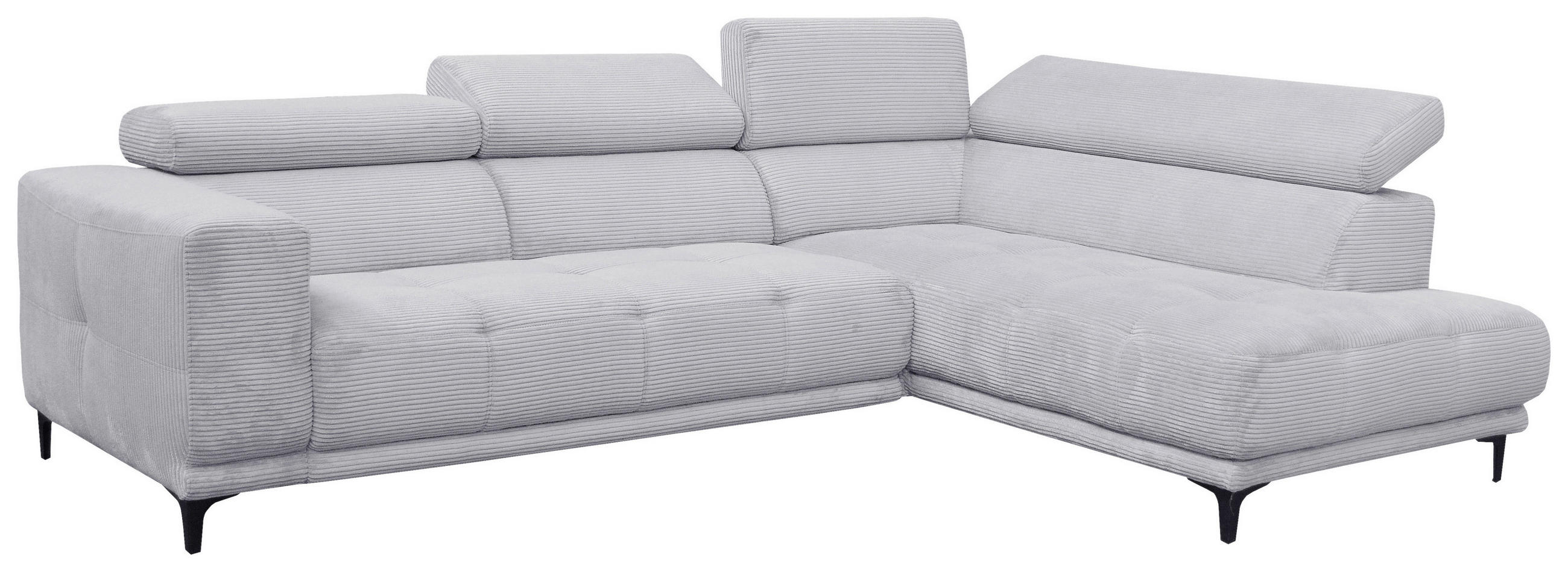 ÜLŐGARNITÚRA textil szürke  - fekete/szürke, Basics, textil (304/210cm) - Xora