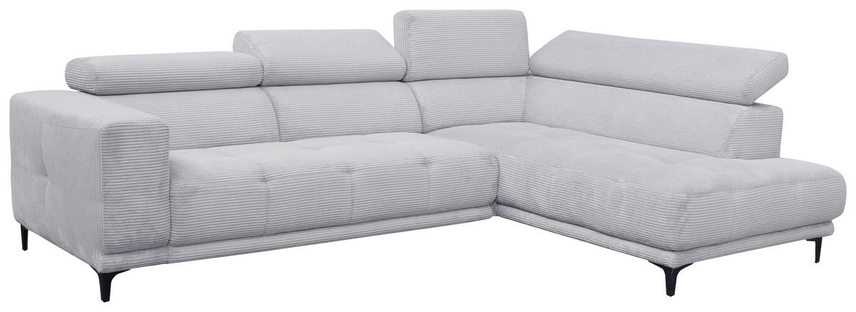 ÜLŐGARNITÚRA textil szürke  - fekete/szürke, Basics, textil (304/210cm) - Xora