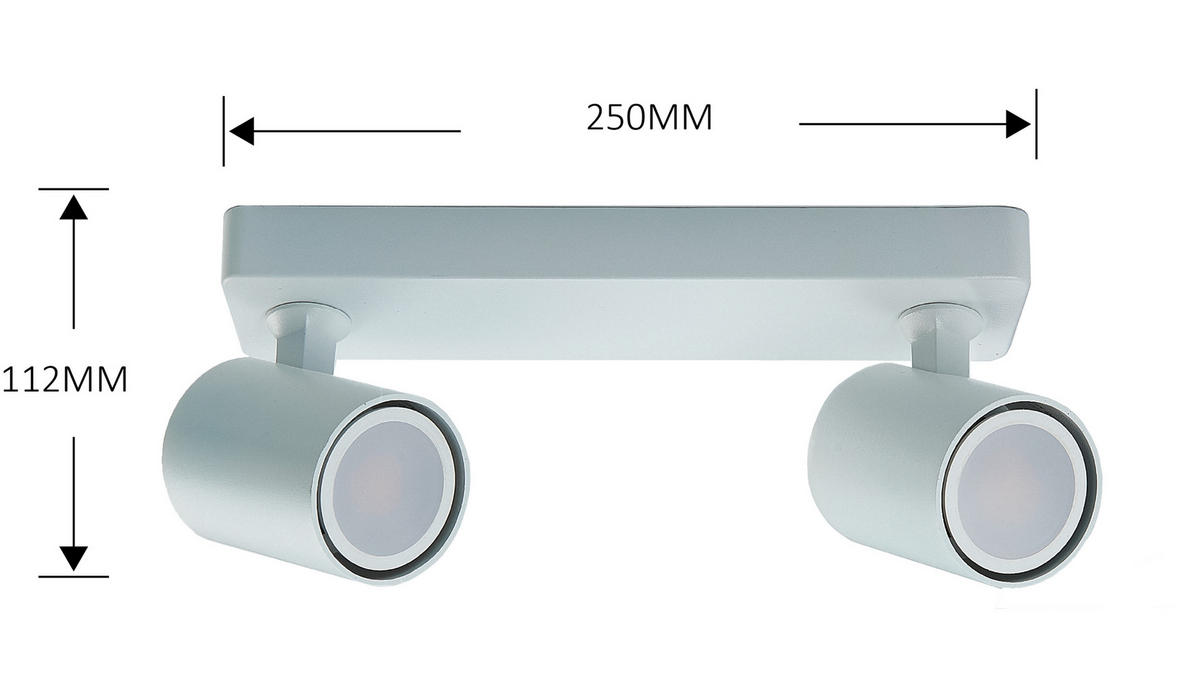 SPOTLIGHT Snow   - vit, Klassisk, metall (8/25/6cm)