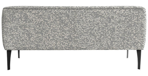 SITZBANK in Textil Grau, Silberfarben  - Silberfarben/Schwarz, KONVENTIONELL, Textil/Metall (197/85/72cm) - Moderano