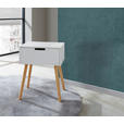 NACHTSCHRANK Kiefer massiv  - Weiß/Naturfarben, Design, Holz/Holzwerkstoff (30/40/52cm) - Xora