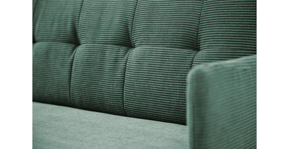 SITZBANK in Textil Grün - Schwarz/Grün, Design, Textil/Metall (206/85/69cm) - Johann Jakob
