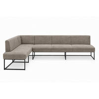 UGAONA KLUPA  siva   - siva/crna, Moderno, drvo/metal (265/199cm) - Livetastic