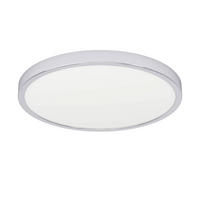 DECKENLEUCHTE  38.9/2.5 cm    - Chromfarben/Weiss, Konventionell, Kunststoff/Metall (38.9/2.5cm) - Eglo