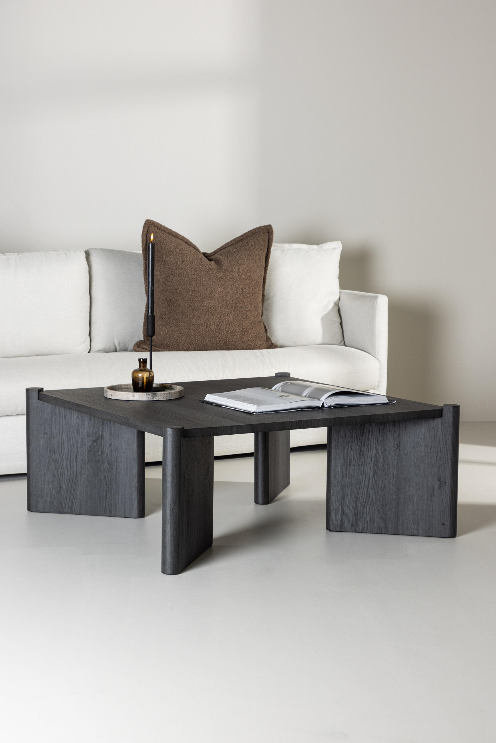 SOFFBORD i trä, trämaterial 100/100/40 cm  - svart, Design, trämaterial/trä (100/100/40cm) - Best Price