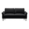 3-SITZER-SOFA Webstoff Schwarz  - Creme/Schwarz, Modern, Holz/Textil (183/85/92cm) - MID.YOU