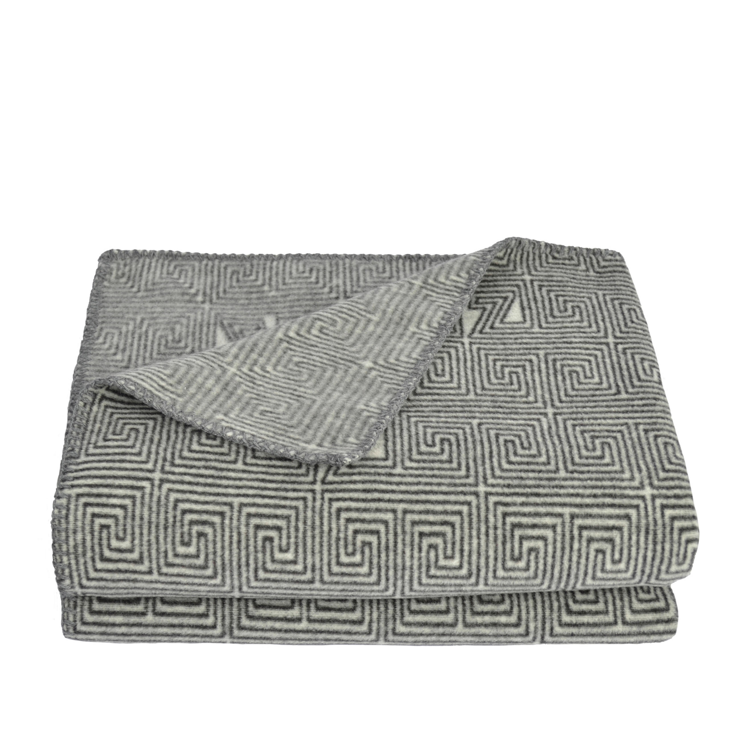 Zoeppritz Wohndecke Soft-Fleece-Legacy Grau, Hellgrau 160x200 cm