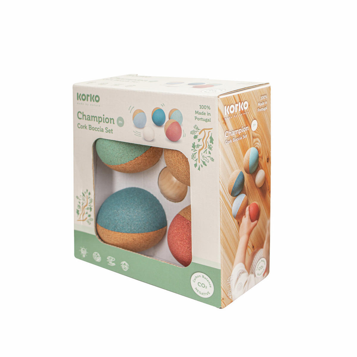 STRATEGIESPIEL Korko  - Cognac/Hellblau, Basics, Holz (18/19,5/8cm)