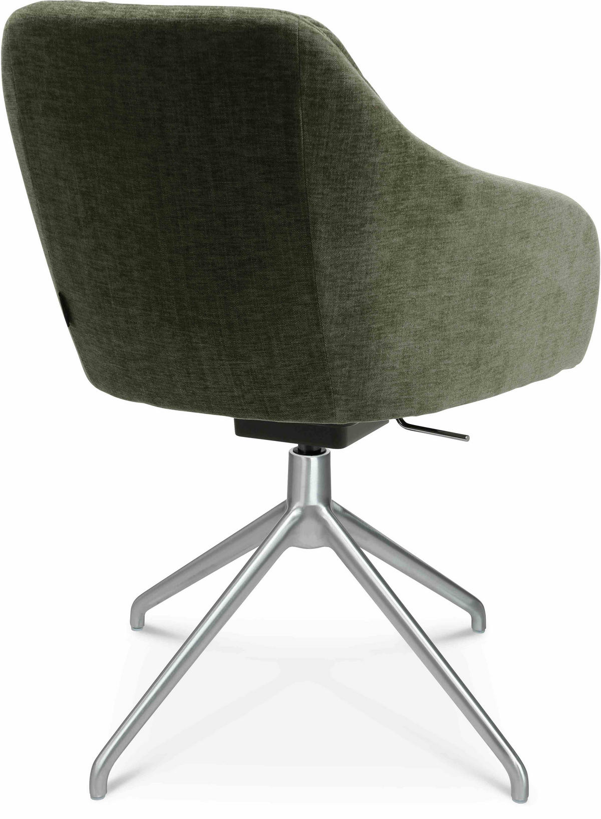 ARMLEHNSTUHL  in Aluminium Velours  - Alufarben/Grün, Design, Textil/Metall (58/81,5-84,5/60cm) - Johann Jakob