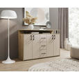 SIDEBOARD  in 139/90/34 cm  - Kaschmir/Schwarz, KONVENTIONELL, Holzwerkstoff/Kunststoff (139/90/34cm) - Carryhome