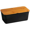 BROTBOX  - Schwarz/Naturfarben, Basics, Holz/Kunststoff (34/18/13.5cm) - Kesper