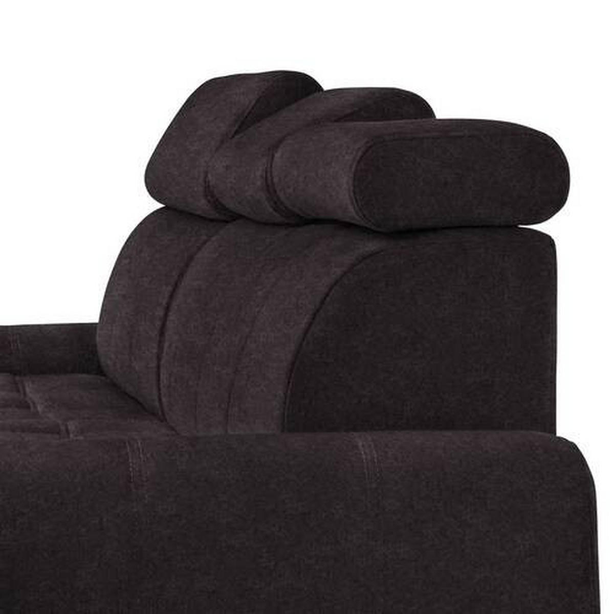 ECKSOFA in Velours Dunkelbraun  - Chromfarben/Dunkelbraun, Design, Kunststoff/Textil (173/276cm) - Stylife