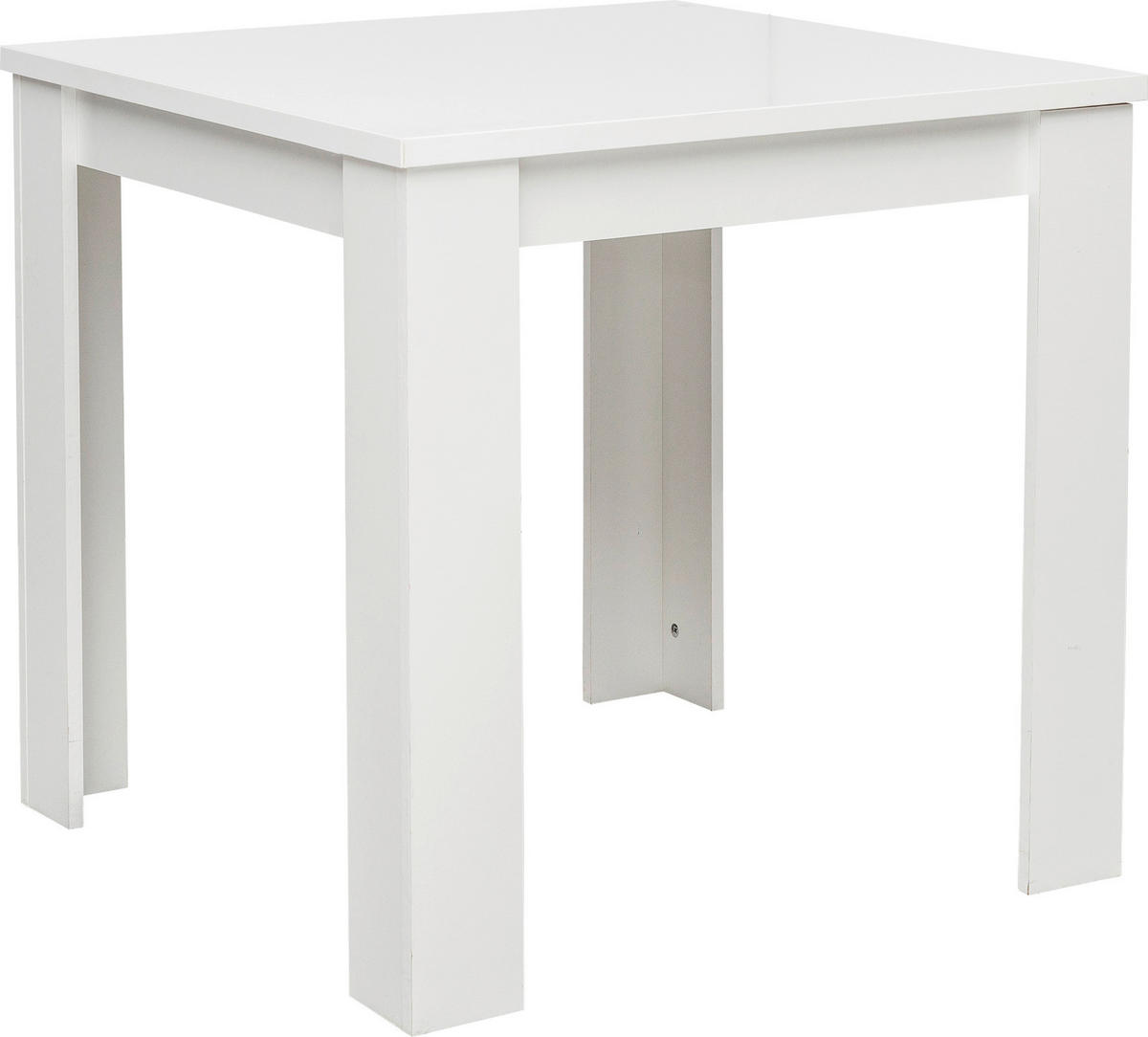 JEDÁLENSKÝ STÔL, biela, 80/75/80 cm - biela, Basics, kompozitné drevo (80/75/80cm) - Carryhome