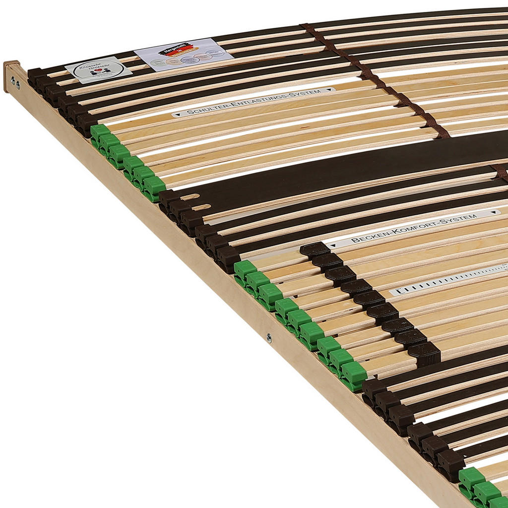 Thumbnail - Novel Lattenrost, Holz, Kunststoff, Birke, Buche,Birke, Buche, Schichtholz, vollmassiv,Schichtholz, 7-Zonen, 140x200 cm,...
