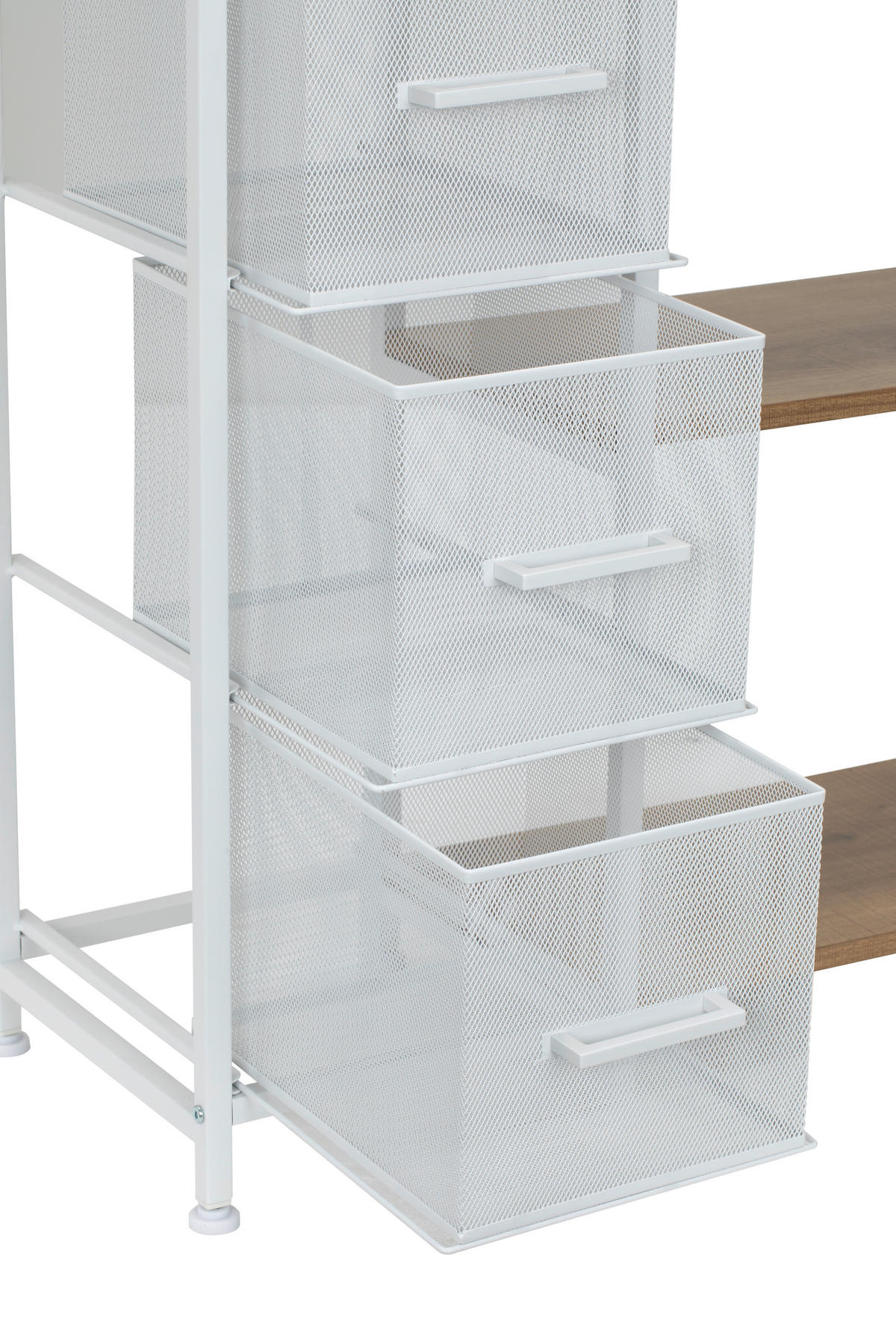 KOMMODE  in 76/79.5/30 cm  - Eichefarben/Weiß, MODERN, Holzwerkstoff/Metall (76/79.5/30cm) - PBJ