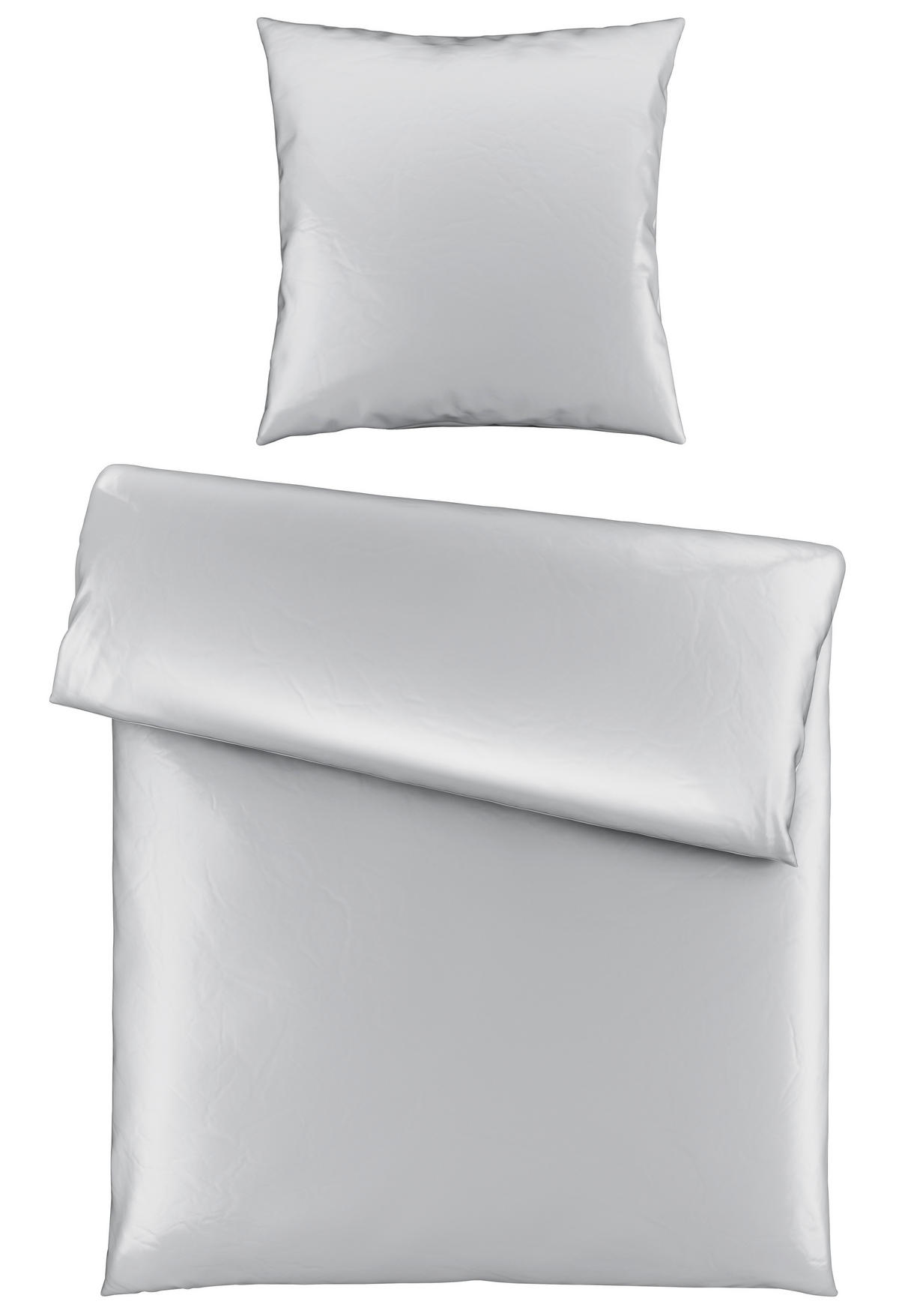 BETTWÄSCHE Satin 135/200 cm  - Grau, MODERN, Textil (135/200cm) - Novel