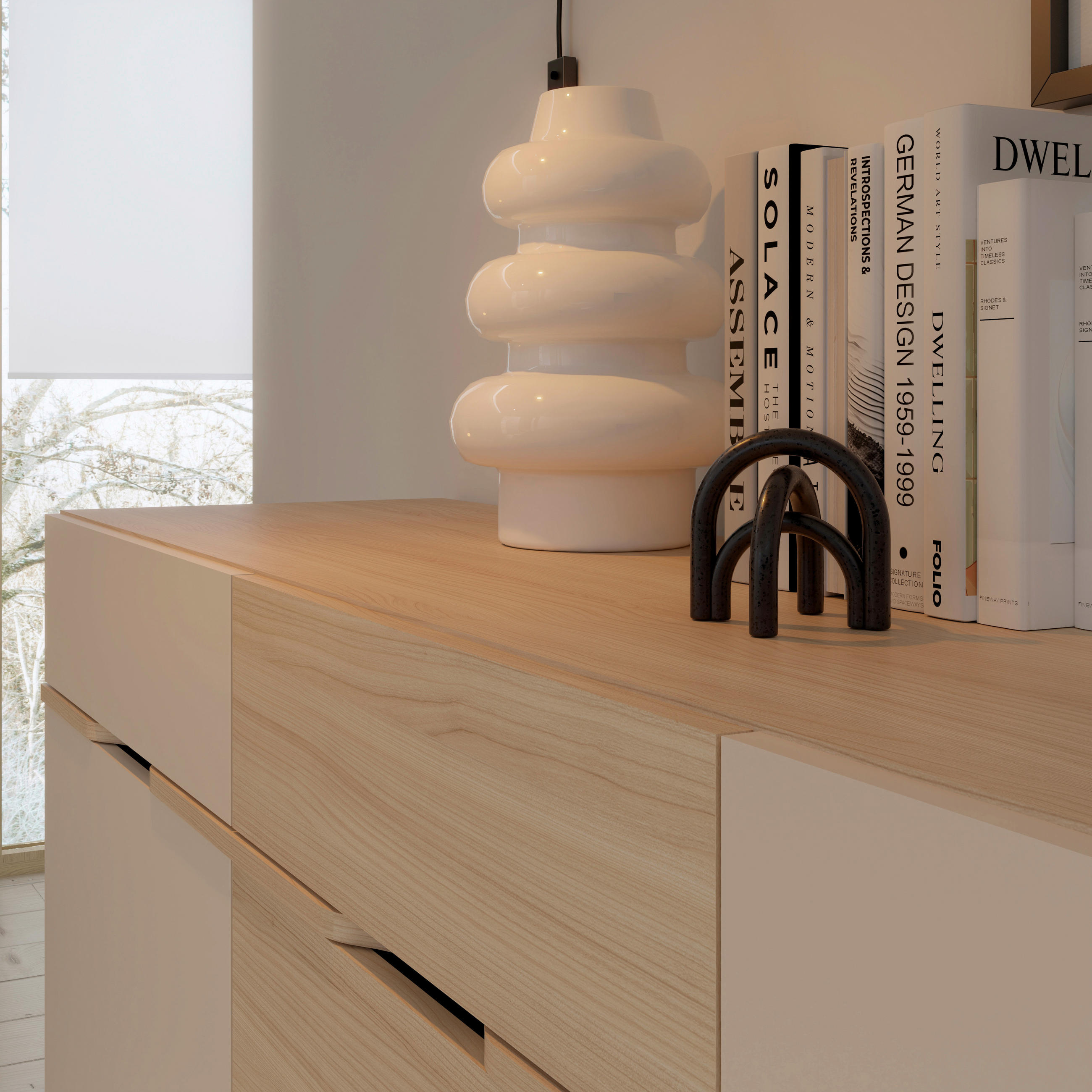 Thumbnail - Ti'me Sideboard, Eiche, Sand, Holzwerkstoff, 3 Fächer, 3 Schublade(n) Schubladen, 174.6x88.4x41 cm, Wohnzimmer, Kommoden...