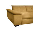 ECKSOFA in Flachgewebe Currygelb  242/313 cm  - Currygelb/Schwarz, Design, Textil/Metall (242/313cm) - Xora