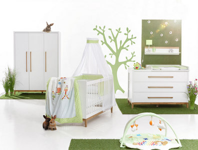 Gitterbett in Weiß und Braun im Shop bestellen Gitterbett, Scandic, Babyzimmer | Kleinkinderbett, Bett