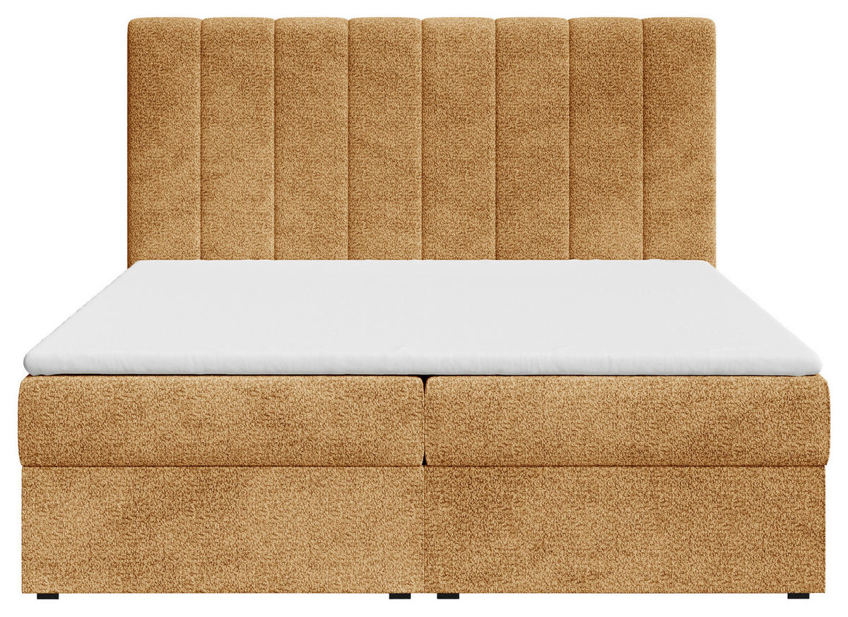 BOXBETT 160/200 cm  in Rostfarben  - Rostfarben/Schwarz, MODERN, Holz/Kunststoff (160/200cm) - MID.YOU