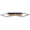 LED-DECKENLEUCHTE Woodbridge 70,7/35,4/6,2 cm   - Schwarz/Braun, Design, Holz/Kunststoff (70,7/35,4/6,2cm) - Brilliant