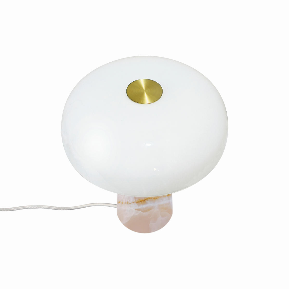 TISCHLEUCHTE 22,3/24,3 cm   - Hellrot/Weiß, Trend, Glas/Stein (22,3/24,3cm) - Nordlux