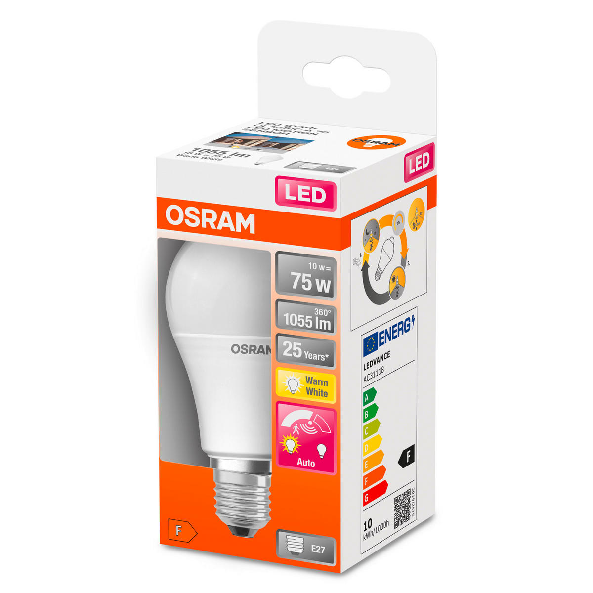 LED-LEUCHTMITTEL   E27 10 W 1055 lm  - Weiß, Basics, Kunststoff (6/11,8cm) - Osram