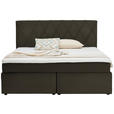 BOXSPRINGBETT 180/200 cm  in Dunkelbraun  - Dunkelbraun/Schwarz, Design, Kunststoff/Textil (180/200cm) - Xora