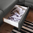 ECKSOFA in Echtleder Anthrazit  - Anthrazit/Alufarben, Design, Leder/Metall (239/271cm) - Cantus
