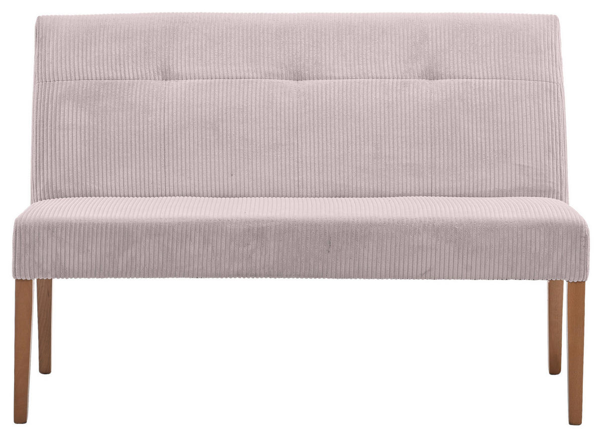 SITZBANK 140/92/66 cm  in Buchefarben, Altrosa  - Buchefarben/Altrosa, KONVENTIONELL, Holz/Textil (140/92/66cm) - home24