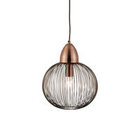 HÄNGELEUCHTE 30/140 cm  - Kupferfarben, Design, Metall (30/140cm) - ENDON