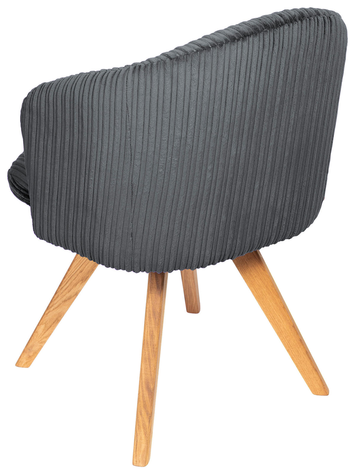 ARMLEHNSTUHL in Holz, Textil Dunkelgrau  - Dunkelgrau/Eichefarben, KONVENTIONELL, Holz/Textil (61/82/59cm) - Stylife