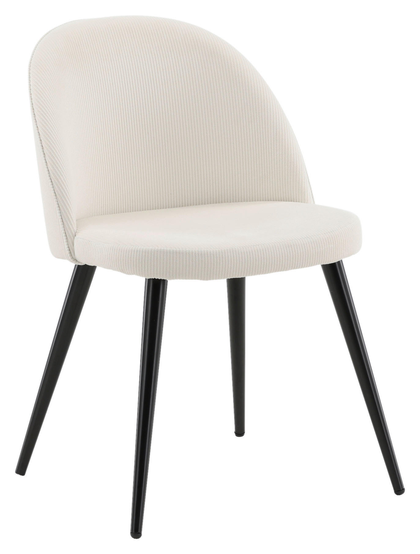 STUHL-SET 2 Stück  in Stahl Cord Metall, Textil  - Beige/Schwarz, Design, Textil/Metall (50/77/48cm) - Livetastic