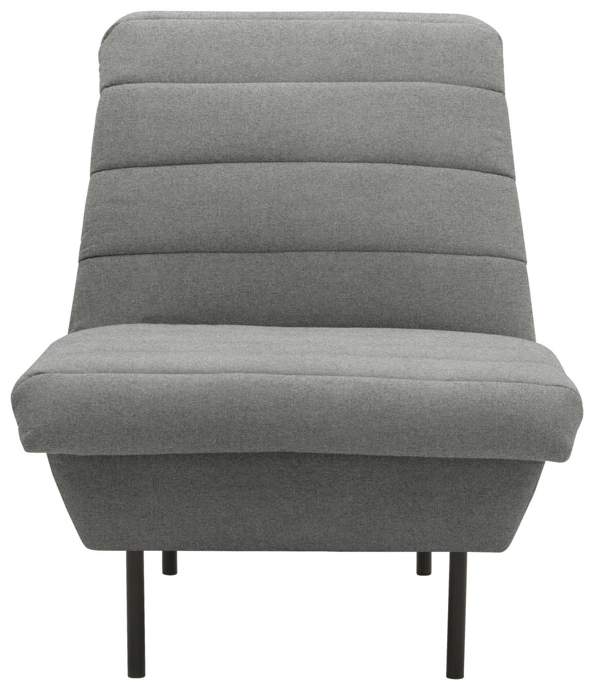 SESSEL in Flachgewebe Graubraun  - Graubraun/Schwarz, Design, Textil/Metall (72/92/103cm) - LOOKS by W.Joop