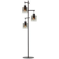 GOLVLAMPA Simonis 46/152 cm    - grå/svart, Design, metall/glas (46/152cm) - Dieter Knoll
