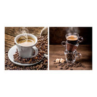 GLASBILD Essen & Trinken, Kaffee Multicolor 20/20 cm  - Multicolor, Basics, Glas (20/20cm) - Monee