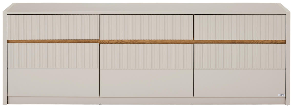 LOWBOARD  in 173/57/40 cm  - Kaschmir/Eichefarben, Trend, Holzwerkstoff (173/57/40cm) - Xora