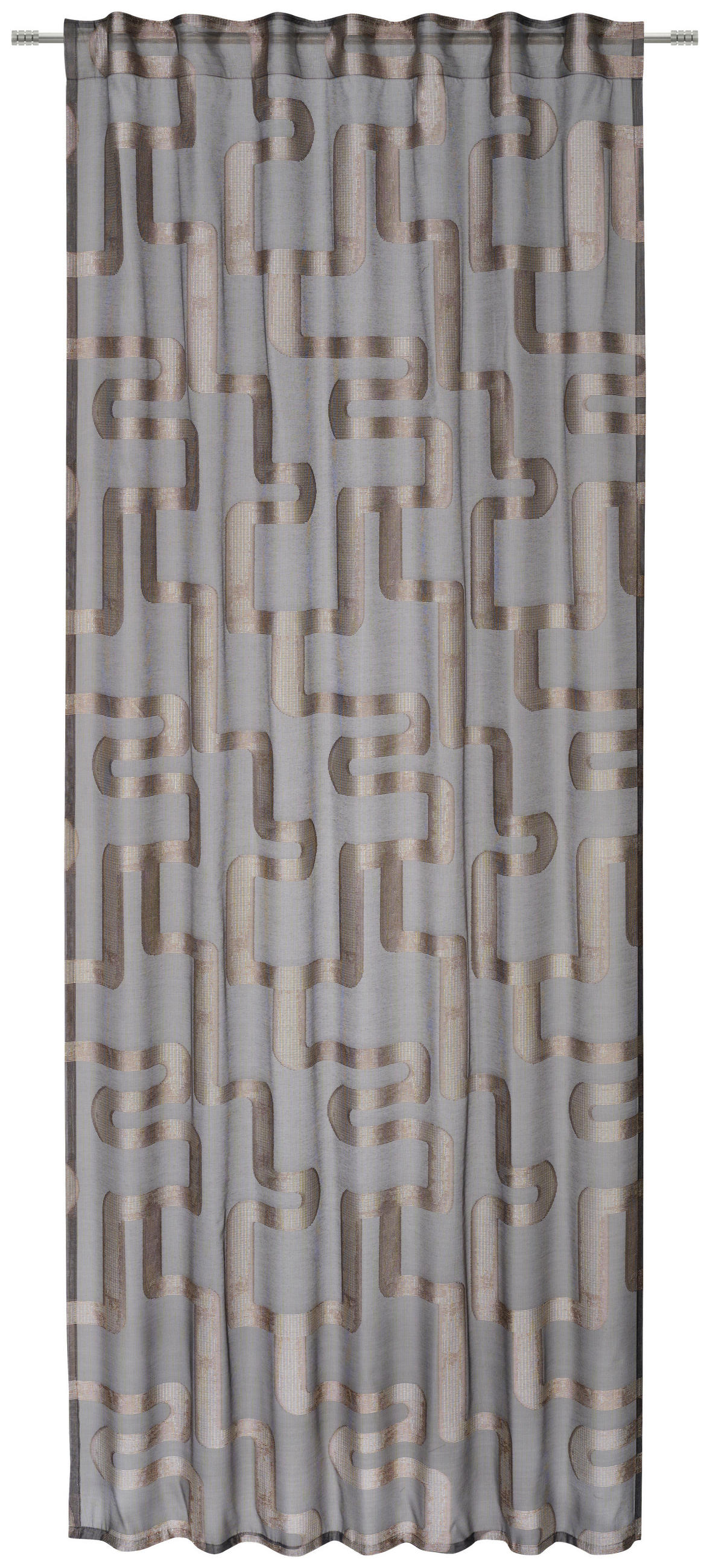 FERTIGVORHANG halbtransparent  - Braun, Design, Textil (140/260cm) - Dieter Knoll