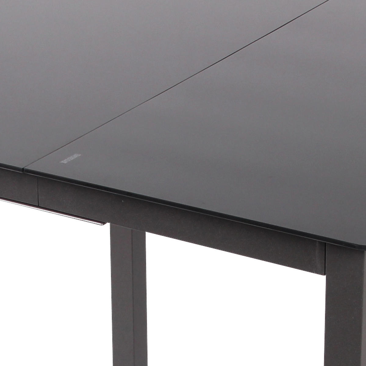 GARTENTISCH Metall, Glas Schwarz quadratisch  - Schwarz, Basics, Glas/Metall (80/73/80cm) - MID.YOU