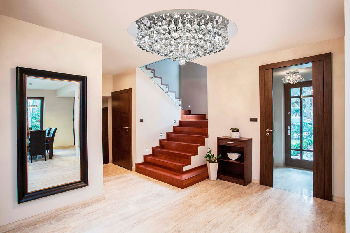 STROPNA SVETILKA Hanna 55/21 cm   - barve kroma, Konvencionalno, kovina/steklo (55/21cm)