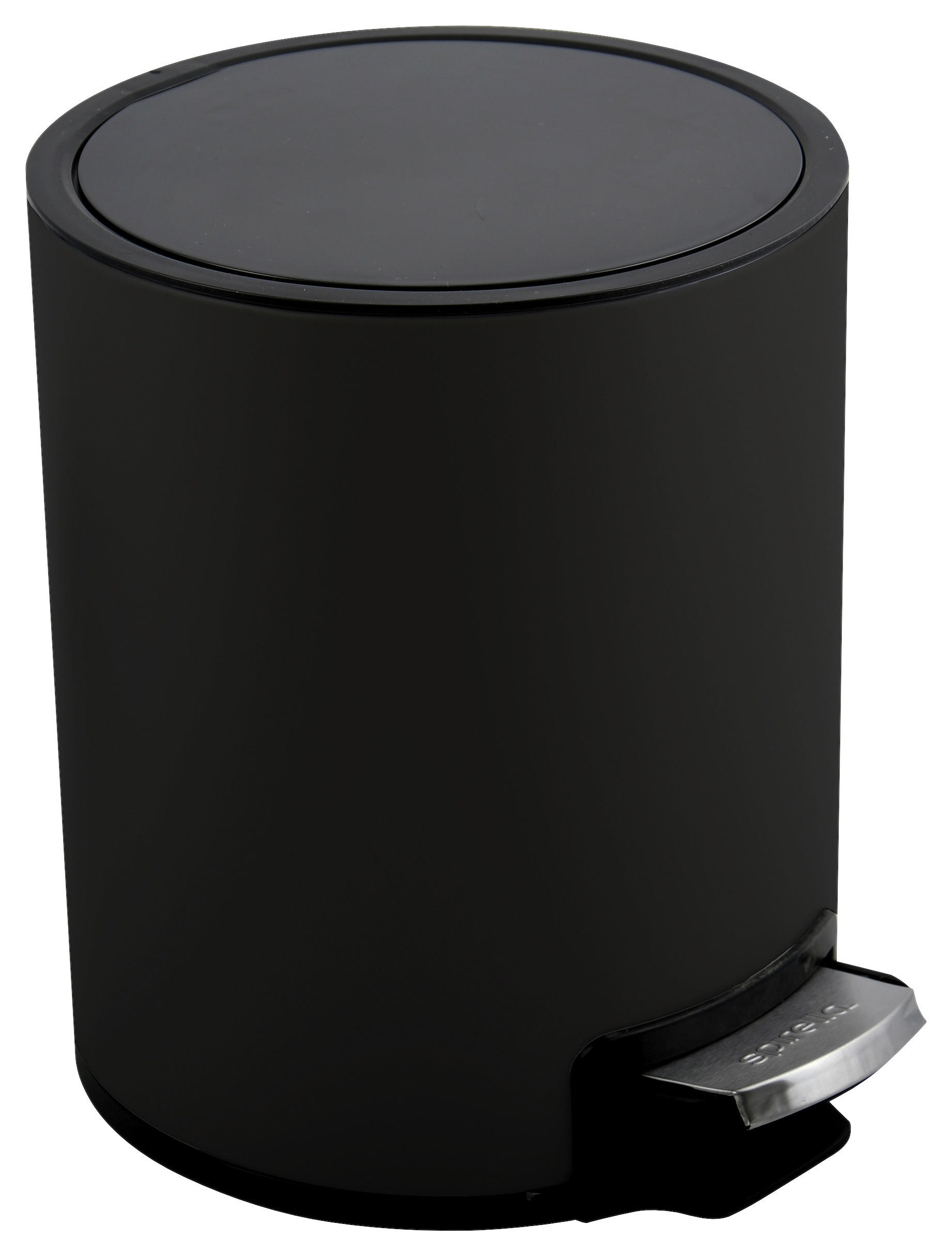 TRETEIMER 3 l  Metall  - Schwarz, KONVENTIONELL, Kunststoff/Metall (16,8/21,8/30cm) - Spirella