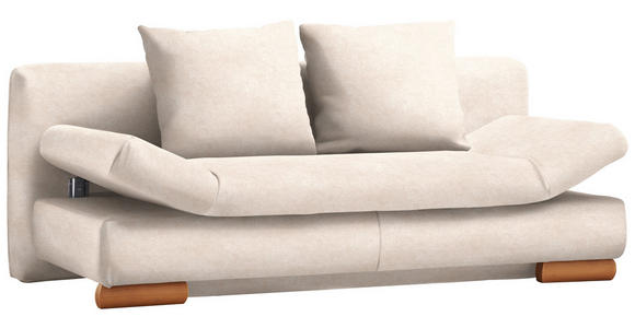 SCHLAFSOFA in Flachgewebe Sandfarben - Sandfarben, Design, Holz/Textil (200/87/93cm) - Venda