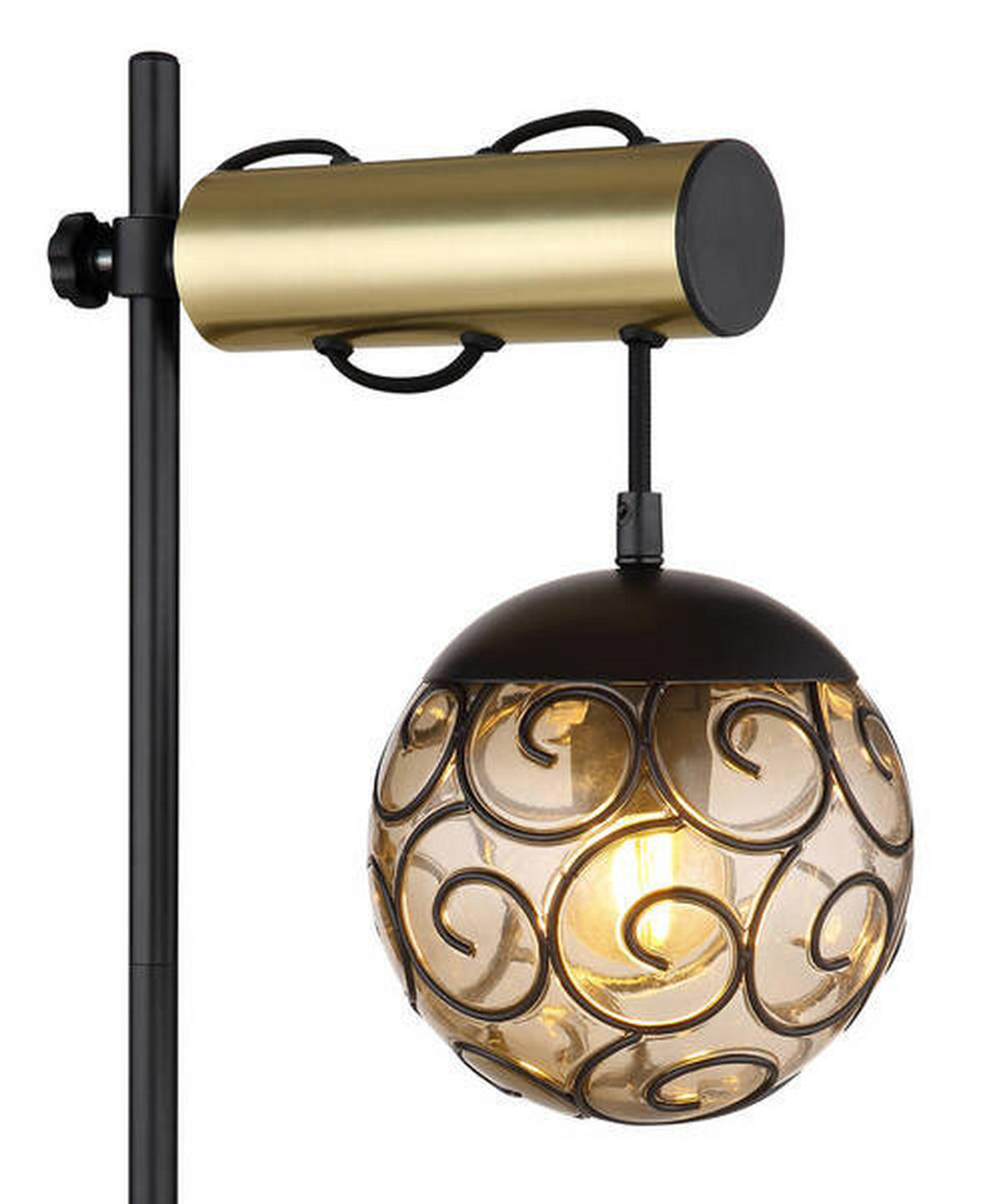 TISCHLEUCHTE - Goldfarben/Schwarz, Konventionell, Kunststoff/Metall (34/18/55cm) - Globo