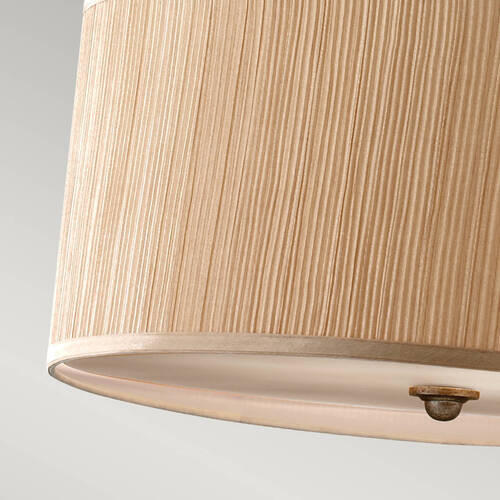 VISEČA SVETILKA Elstead Abbey 50.8/92.1 cm E27 - srebrne barve/peščene barve, Konvencionalno, kovina (50.8/92.1cm) - Elstead Lighting